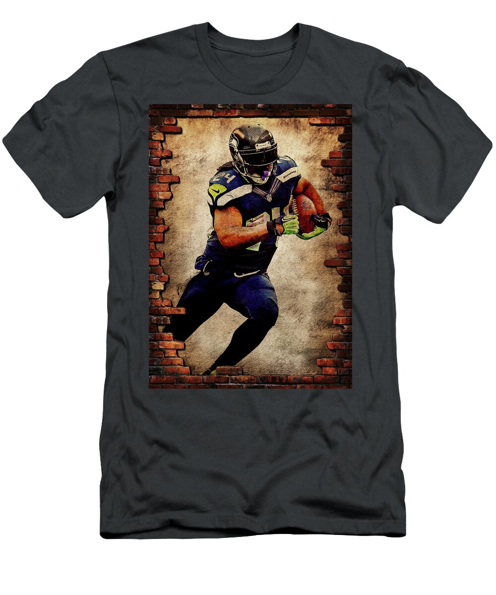 1 Seattle Seahawks Player Marshawn Lynch Marshawnlynch Marshawn Lynch Marshawnterrelllynch Marshawn Te Wrenn Huber T-Shirt