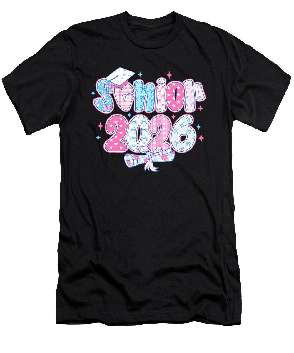 1 Senior Crown Class of 2026 Cute Coquette Bow Coami Tacti T-Shirt