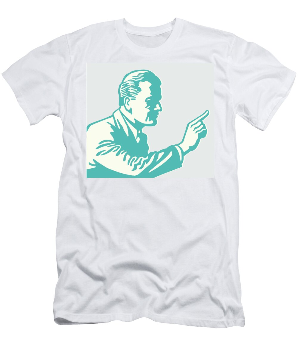 1 Shadowy Man Pointing Csa Images T-Shirt