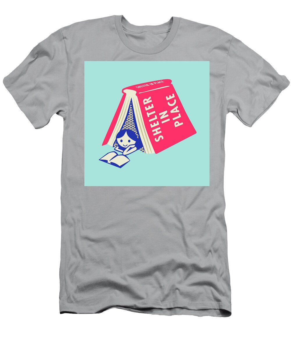 1 Shelter in Place Book and Girl Csa Images T-Shirt