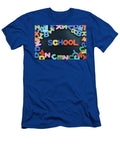 1 Shool Wording and Colorful Letters Made of Wood Turgay Koca T-Shirt
