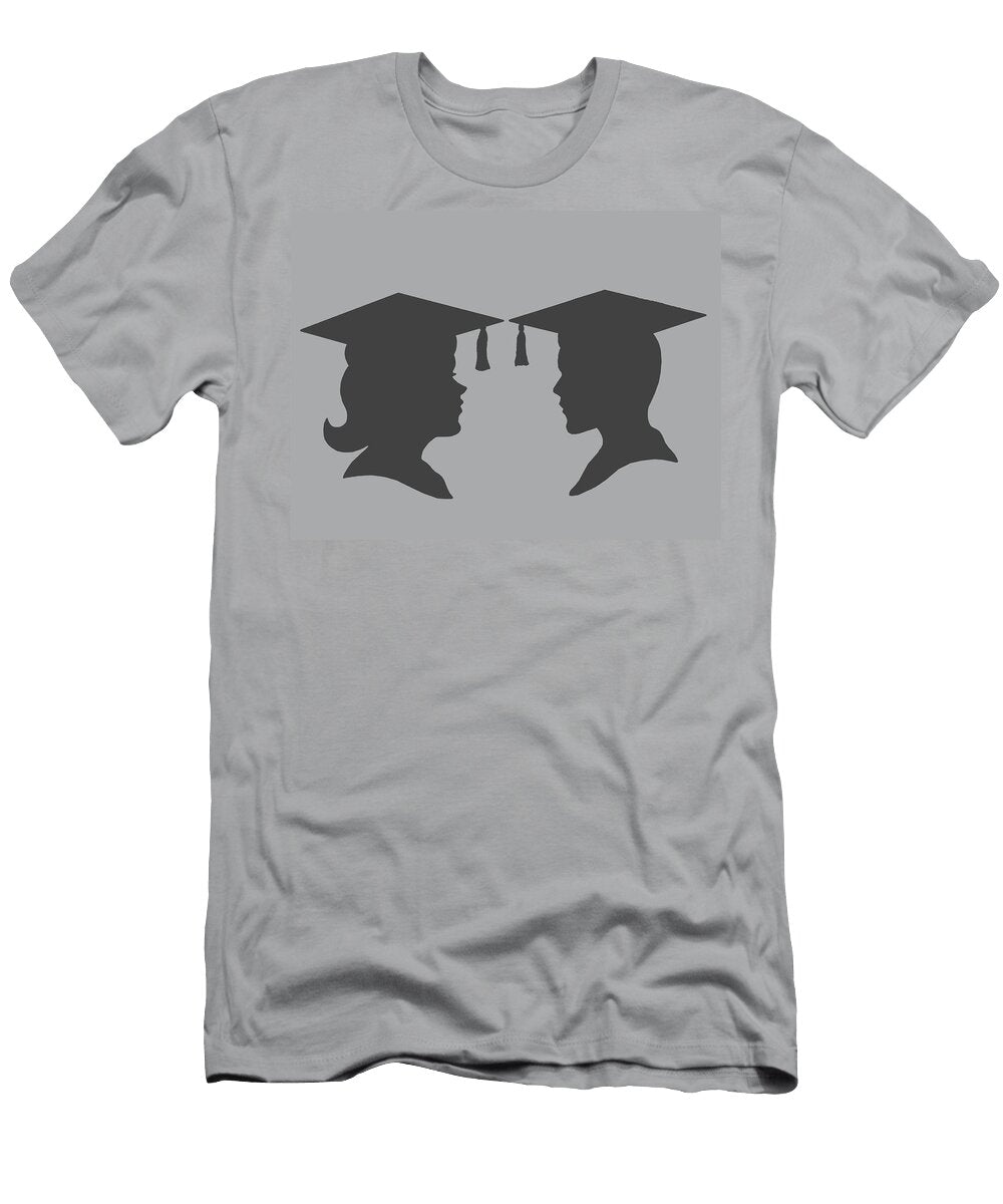 1 Silhouettes of Male and Female Graduates Csa Images T-Shirt
