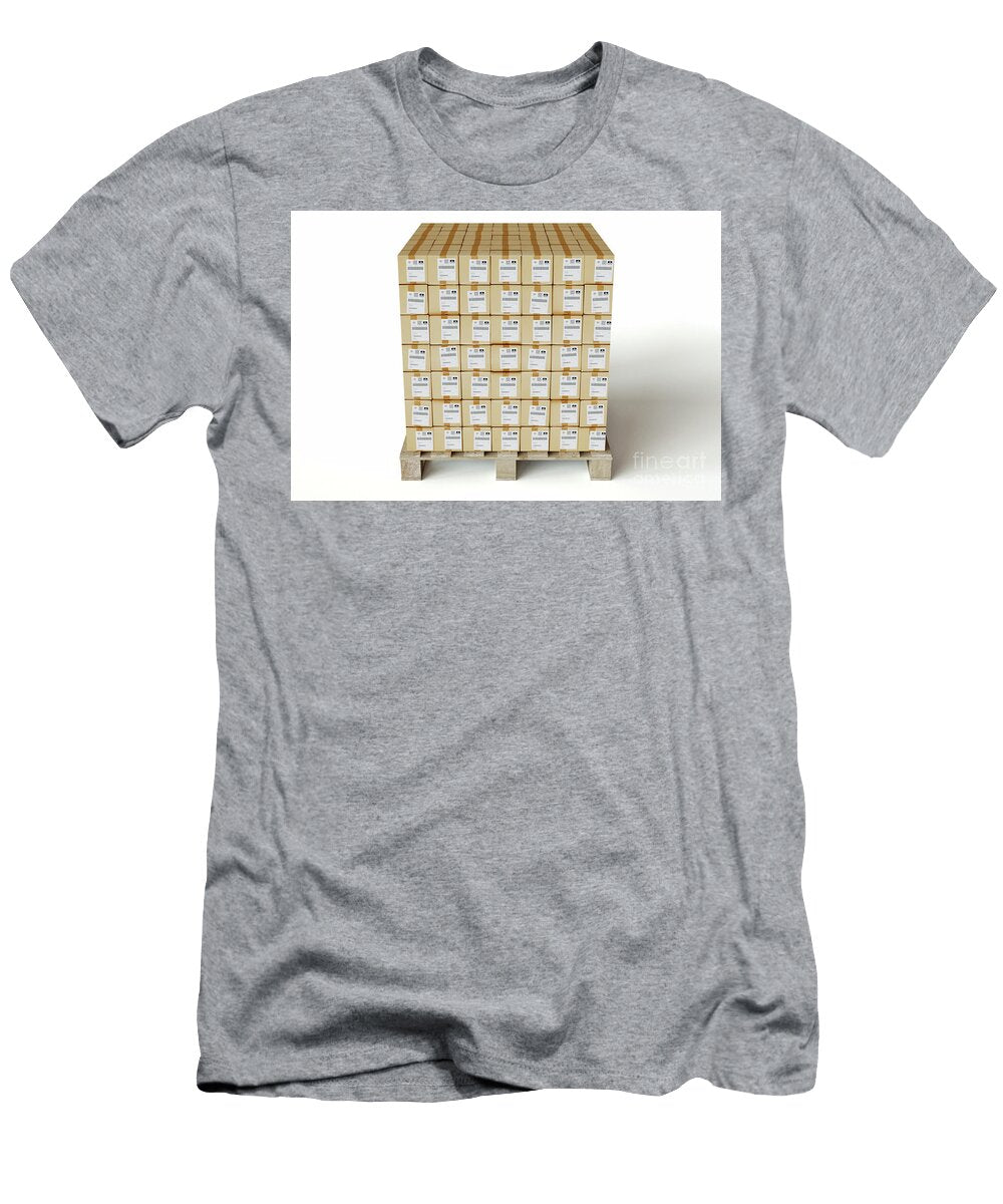 1 Small Cardboard Box Stack on Wooden Pallet Allan Swart T-Shirt