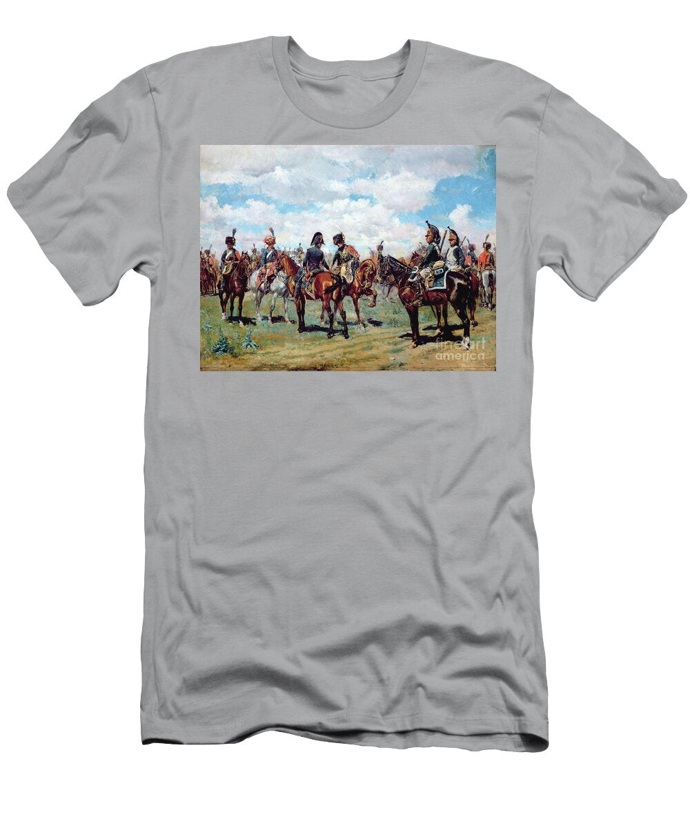1 Soldiers on Horseback Jean Louis Ernest Meissonier T-Shirt