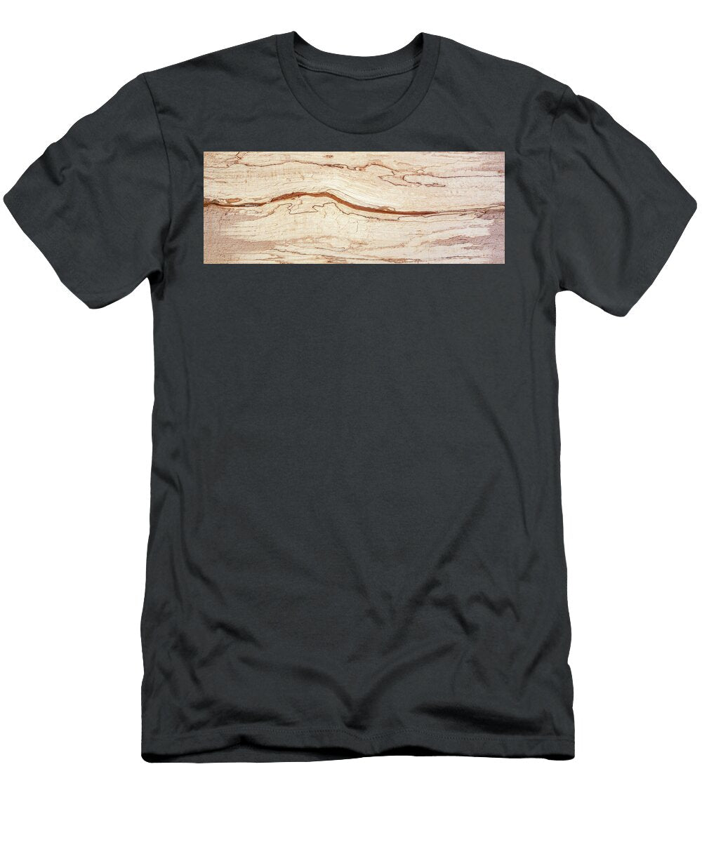 1 Split Log Inside Texture with Brown Veins and Splinters Abstra Dorin Puha T-Shirt