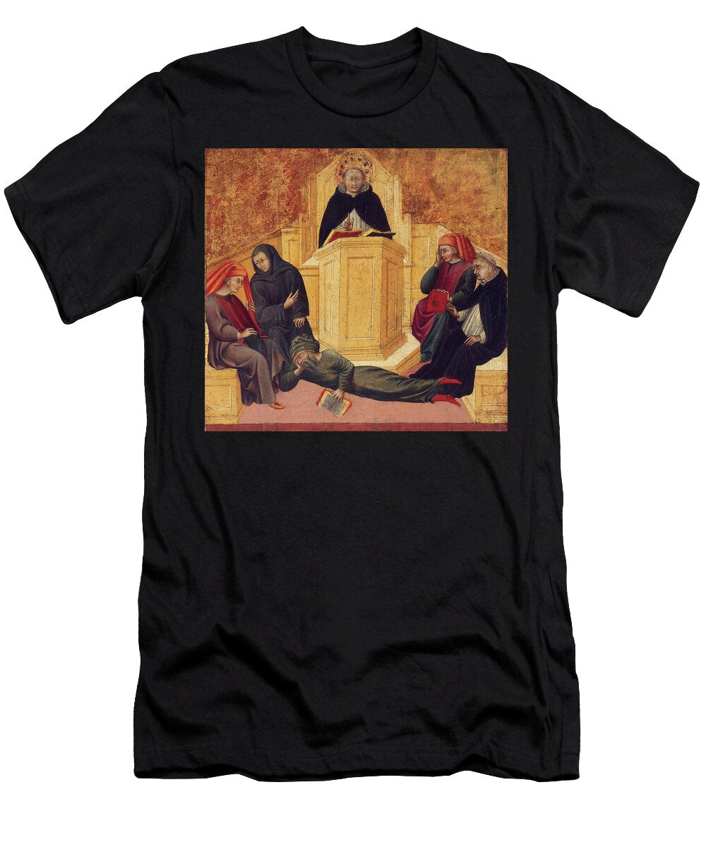 1 St Thomas Aquinas Confounding Averroes Giovanni Di Paolo T-Shirt
