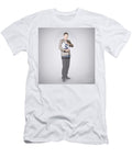 1 Surprised Business Man Holding Money Bag in Bank Ryan Jorgensen T-Shirt
