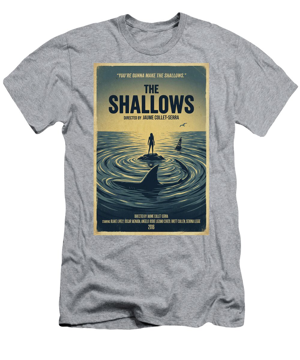 1 the Shallows Minimal Movie Poster Retro Film Poster Vintage 2016 Sampadart Gallery T-Shirt