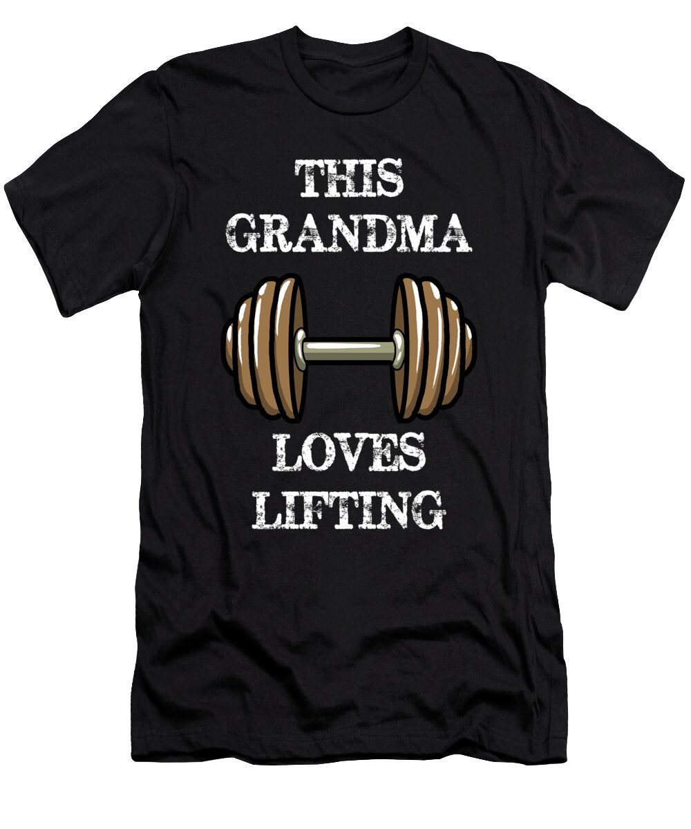 1 This Grandma Loves Lifting Funny Bodybuilding Weight Lifting Cal Nyto T-Shirt
