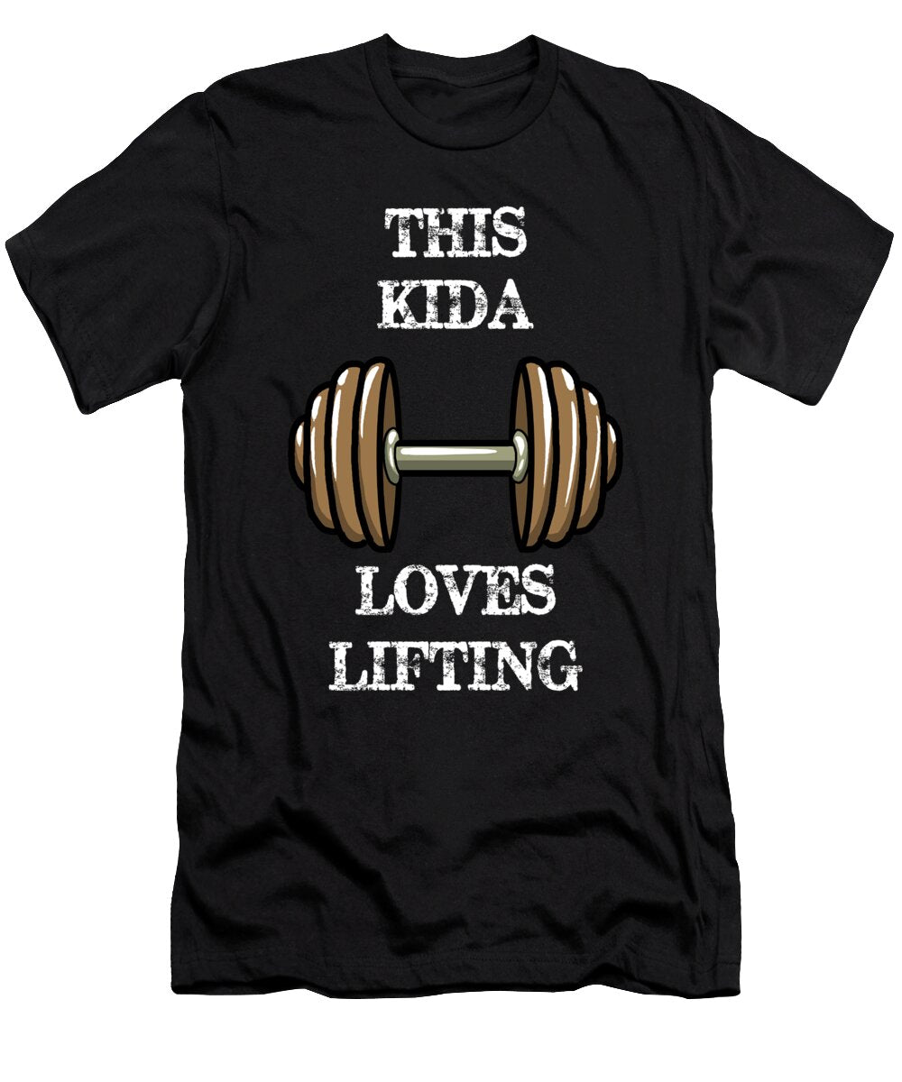 1 This Kida Loves Lifting Funny Bodybuilding Weight Lifting Cal Nyto T-Shirt