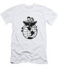 1 Two Children Sitting on a Globe Reading Csa Images T-Shirt