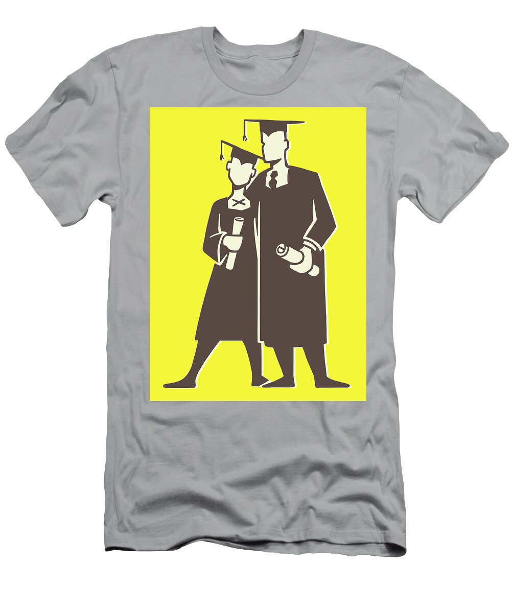 1 Two Graduates in Cap and Gown Csa Images T-Shirt