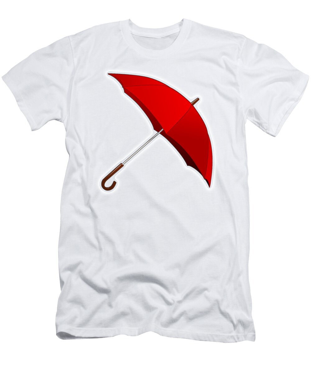 1 Umbrella in Red Tom Hill T-Shirt