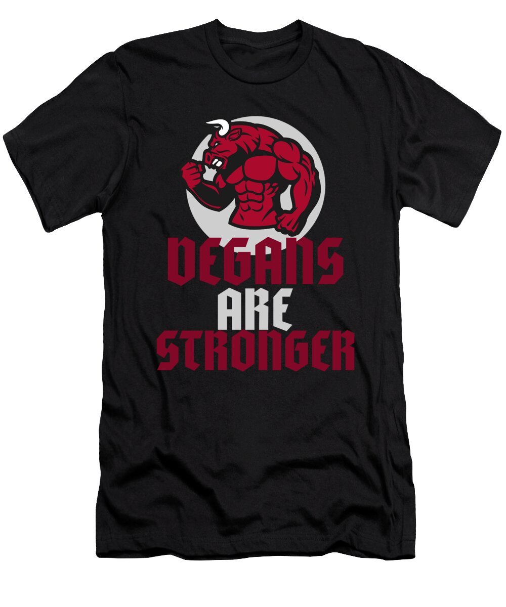 1 Vegan Gym Athlete Gift Saying Manuel Schmucker T-Shirt