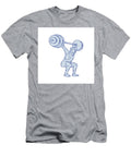 1 Weightlifter Lifting Barbell Mono Line Aloysius Patrimonio T-Shirt