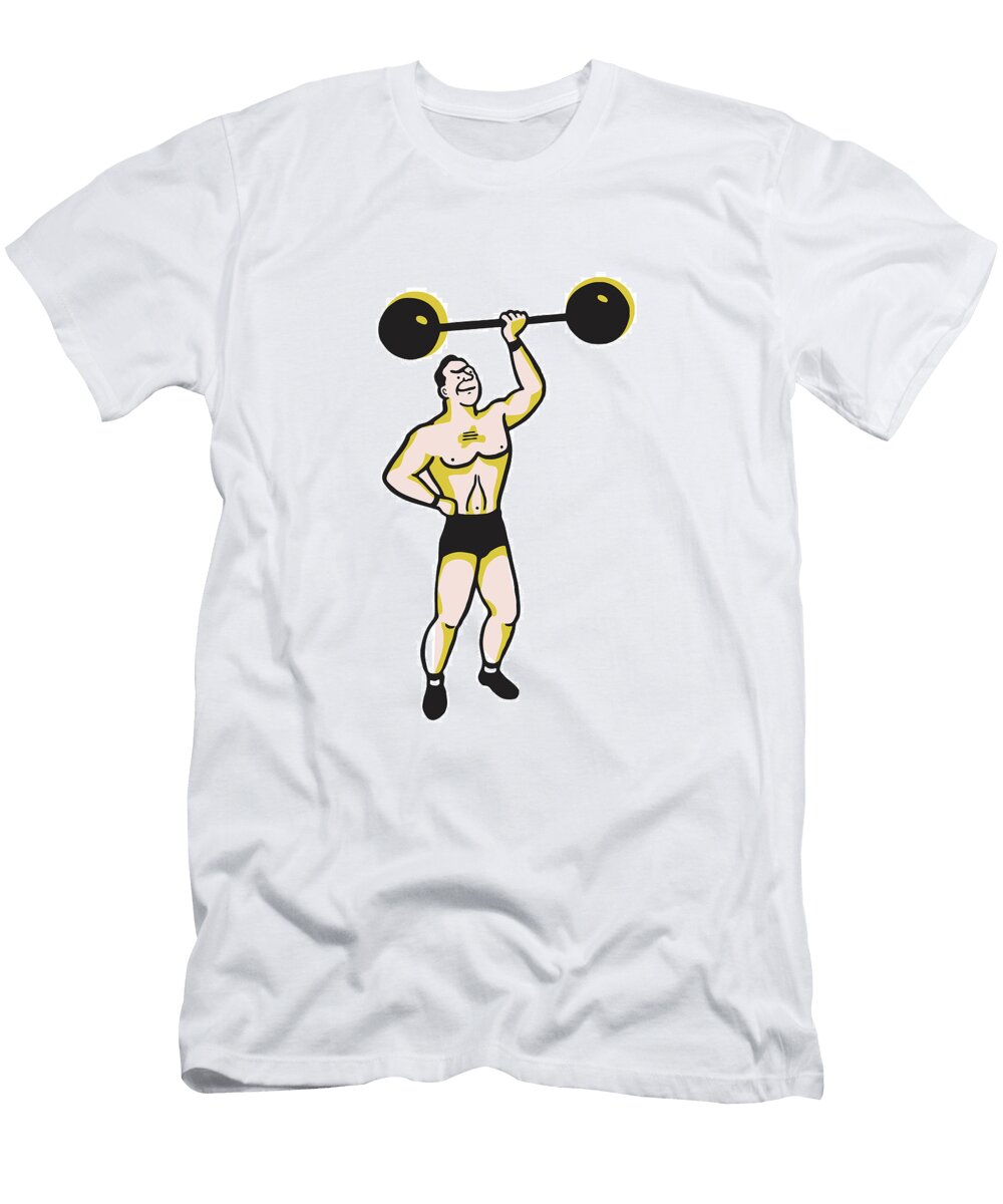 1 Weightlifter with Barbell Over Head Csa Images T-Shirt