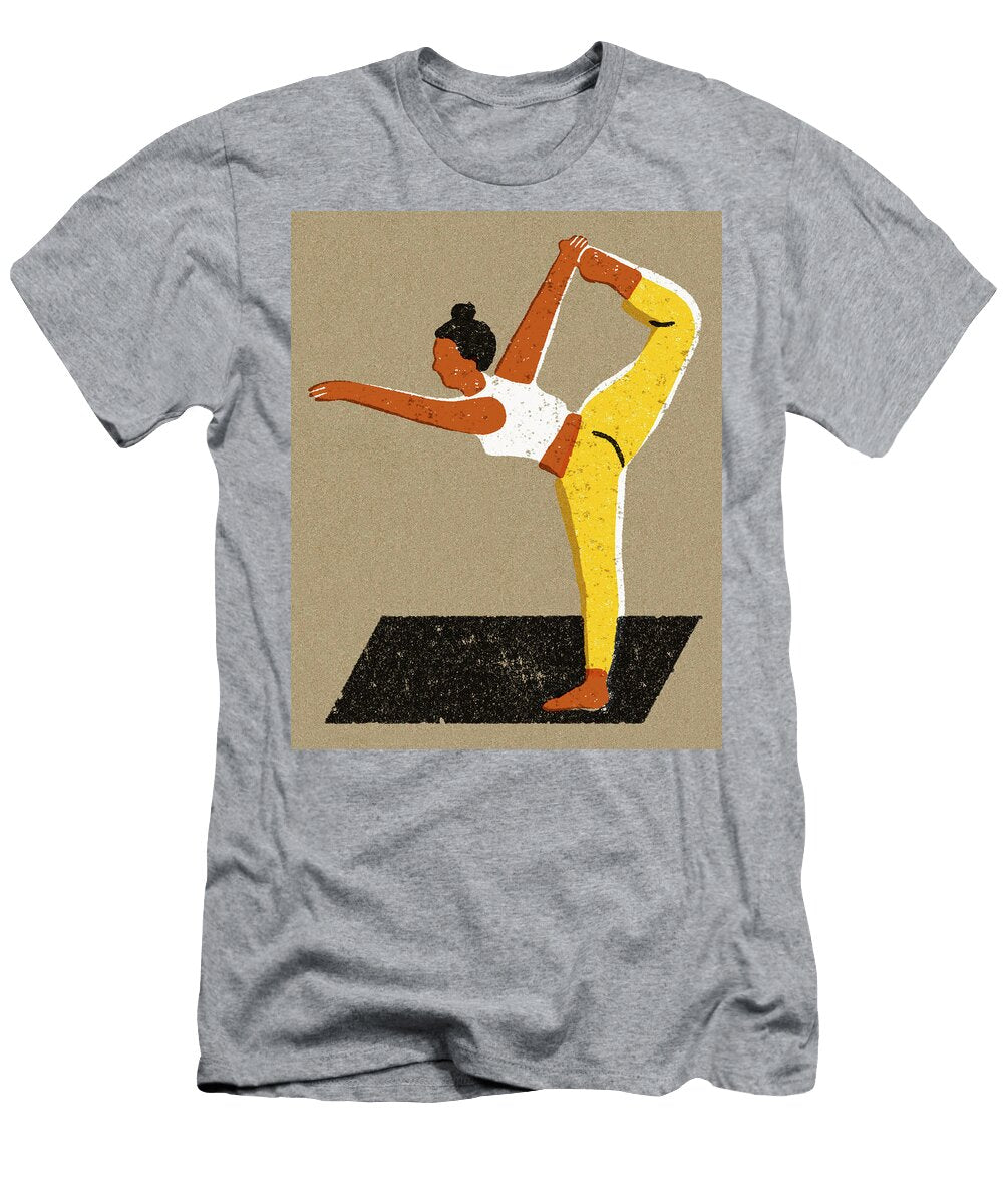 1 Woman Practicing Yoga Csa Images T-Shirt