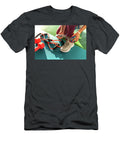 1 Woman Putting on Ankle Wights Before She Starts a Workout in a Gym Health and Fitness Concept with Dumbbells on Mat Maria Kray T-Shirt