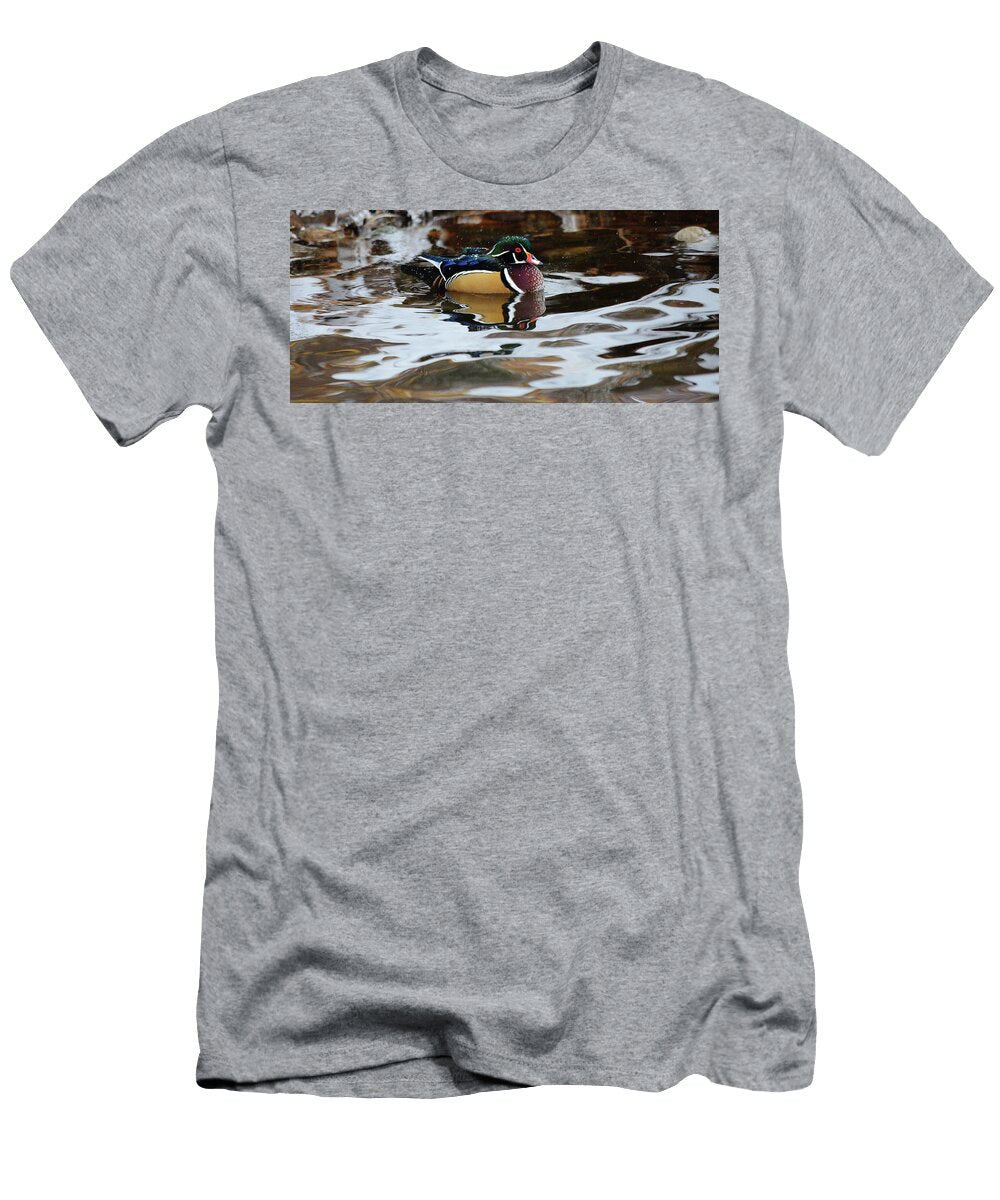 1 Wood Duck Drake Whispering Peaks Photography T-Shirt