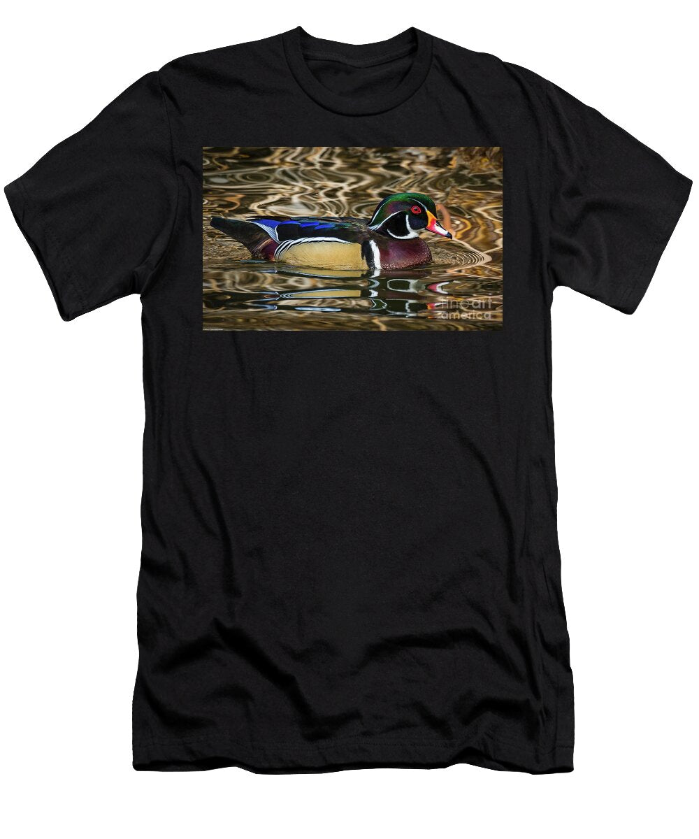 1 Wood Duck Portrait Mitch Shindelbower T-Shirt