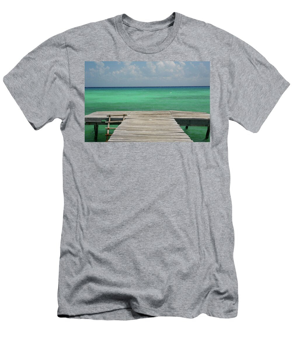 1 Wooden Dock Playa Del Carmen Mexico Joanne Montenegro T-Shirt