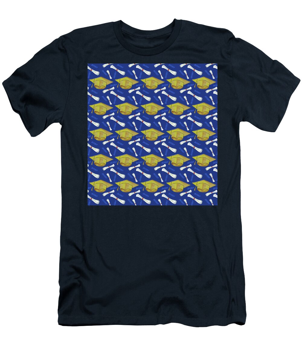 1 Yellow Graduate Hat with Diploma and 2020 Iris Richardson T-Shirt