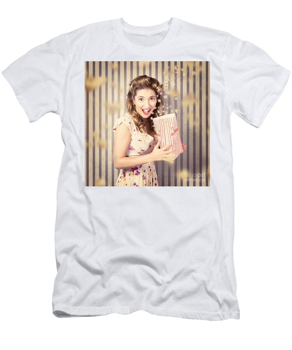 1 Young Girl At the Cinema Watching Halloween Movie Ryan Jorgensen T-Shirt