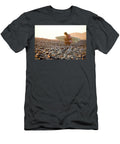 1 Young Woman Walking on Beach Justin Bailie T-Shirt