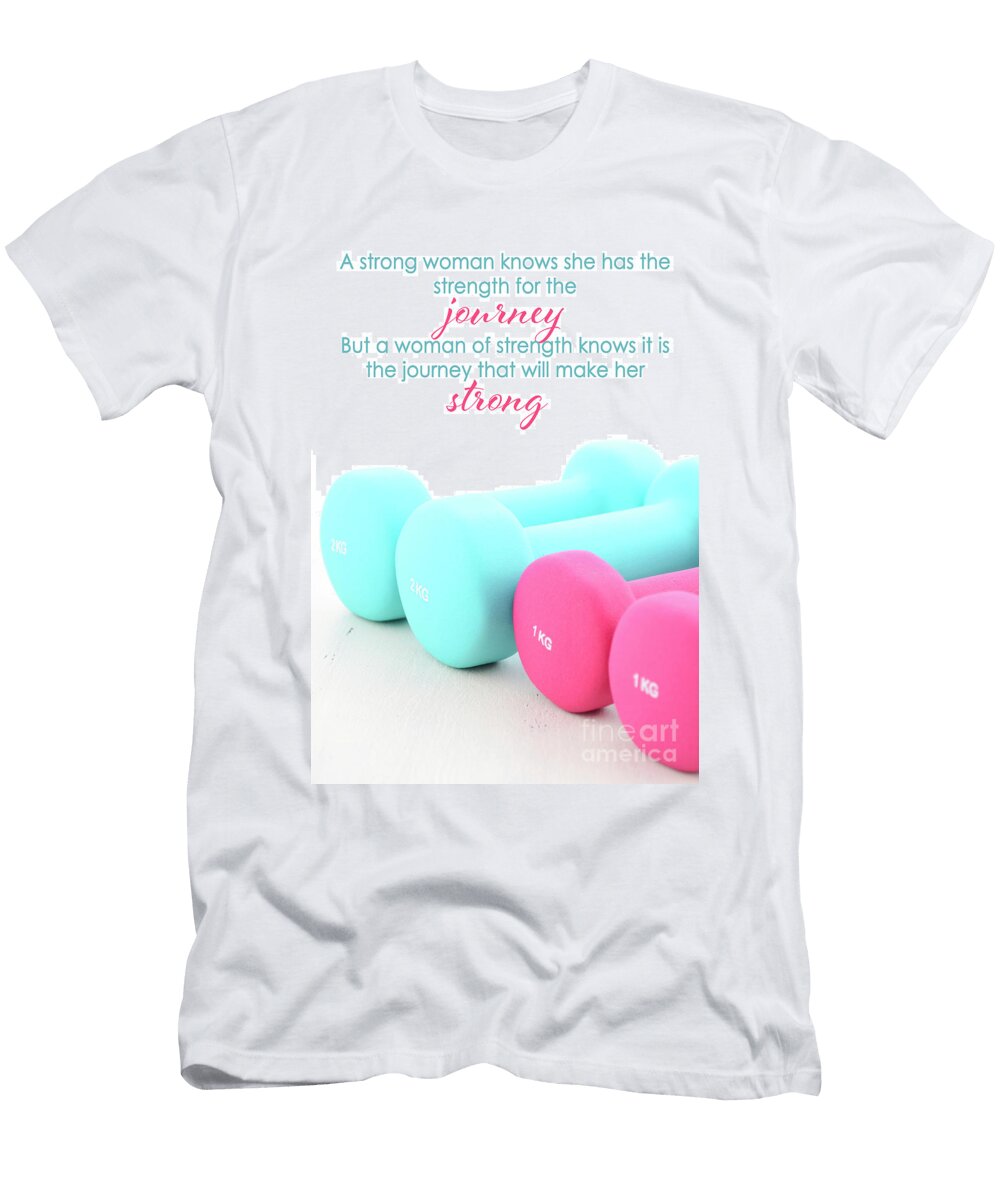 10 Health and Fitness Concept with Feminine Dumbbells Milleflore Images T-Shirt