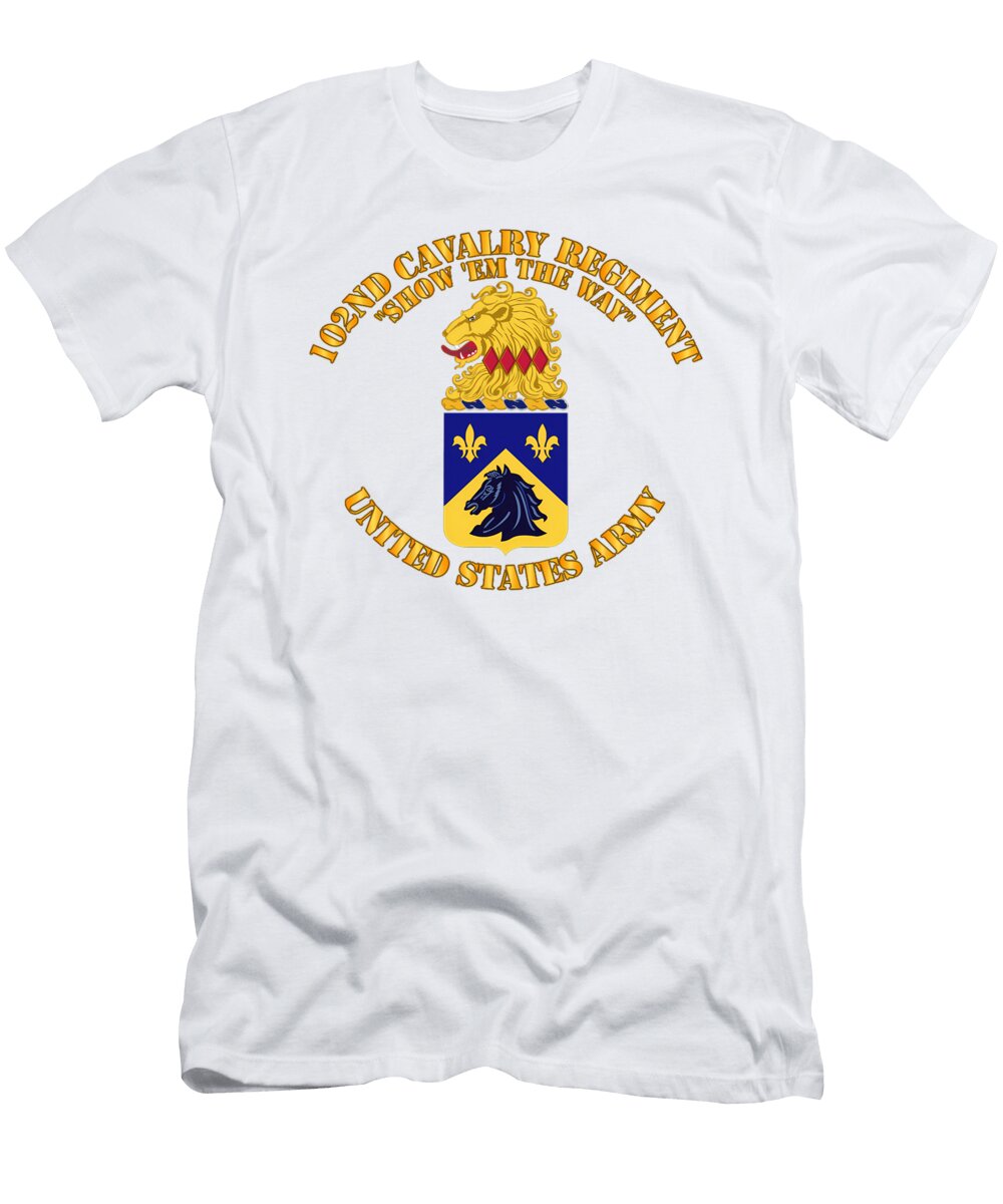 102nd Cavalry Regiment Emblem Milar Style T-Shirt