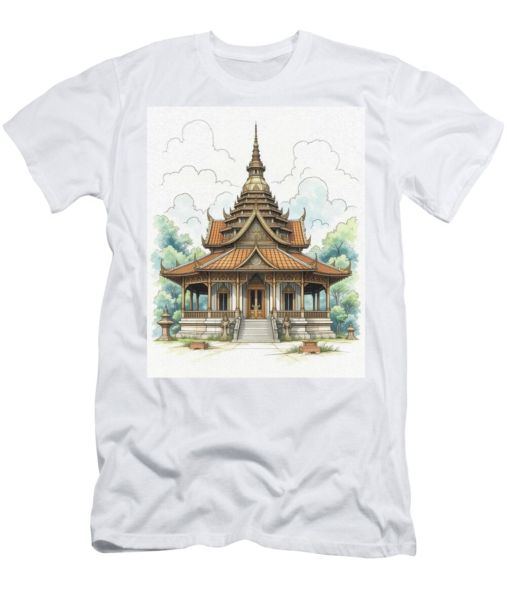 12 Buddhist Pagoda Esoterica Art Agency T-Shirt