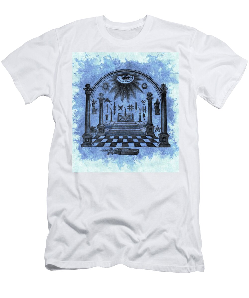 12 Freemason Masonic Symbols Pierre Blanchard T-Shirt
