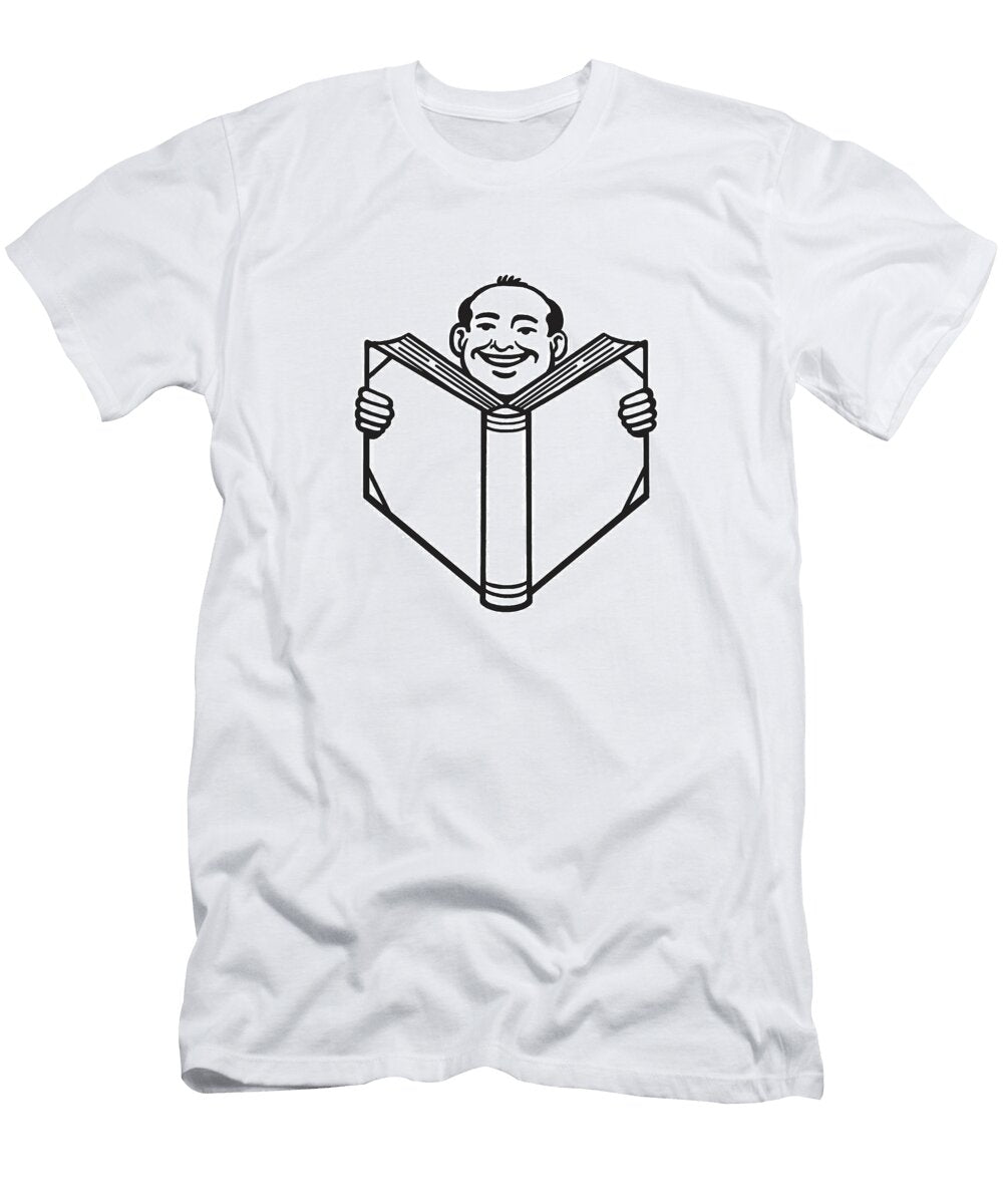 13 Man Reading a Book Csa Images T-Shirt