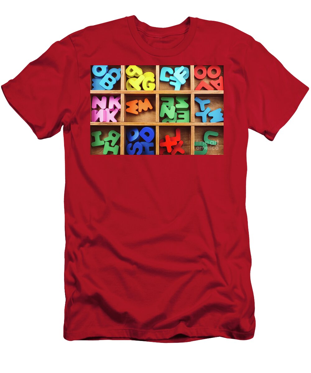 15 Colorful Letters Made of Wood Turgay Koca T-Shirt