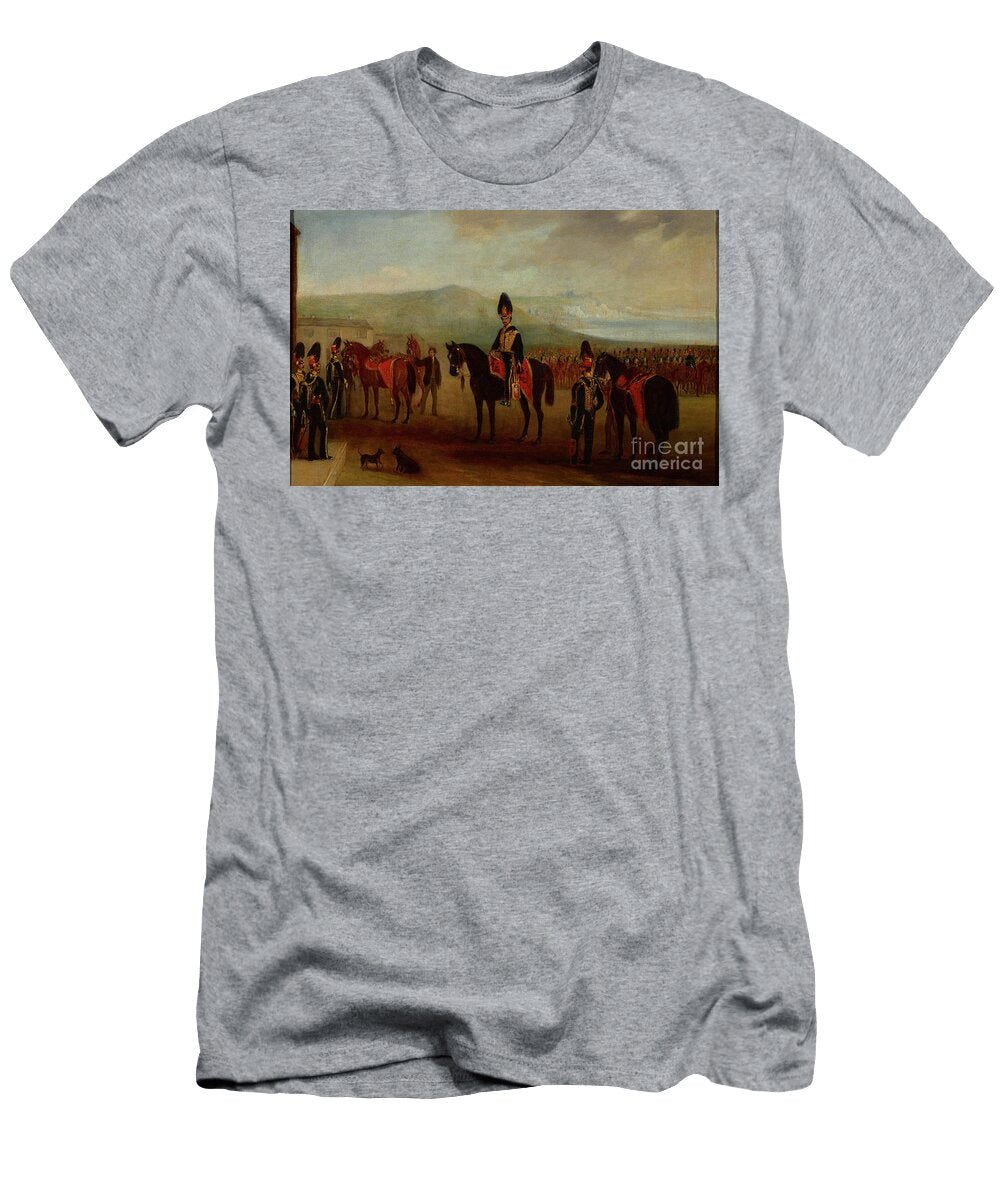 15th the Kings Hussars Drawn Up in Review Order 1837 Circa Henry Martens T-Shirt