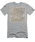 1652 Gomboust Map of Paris France Paul Fearn T-Shirt