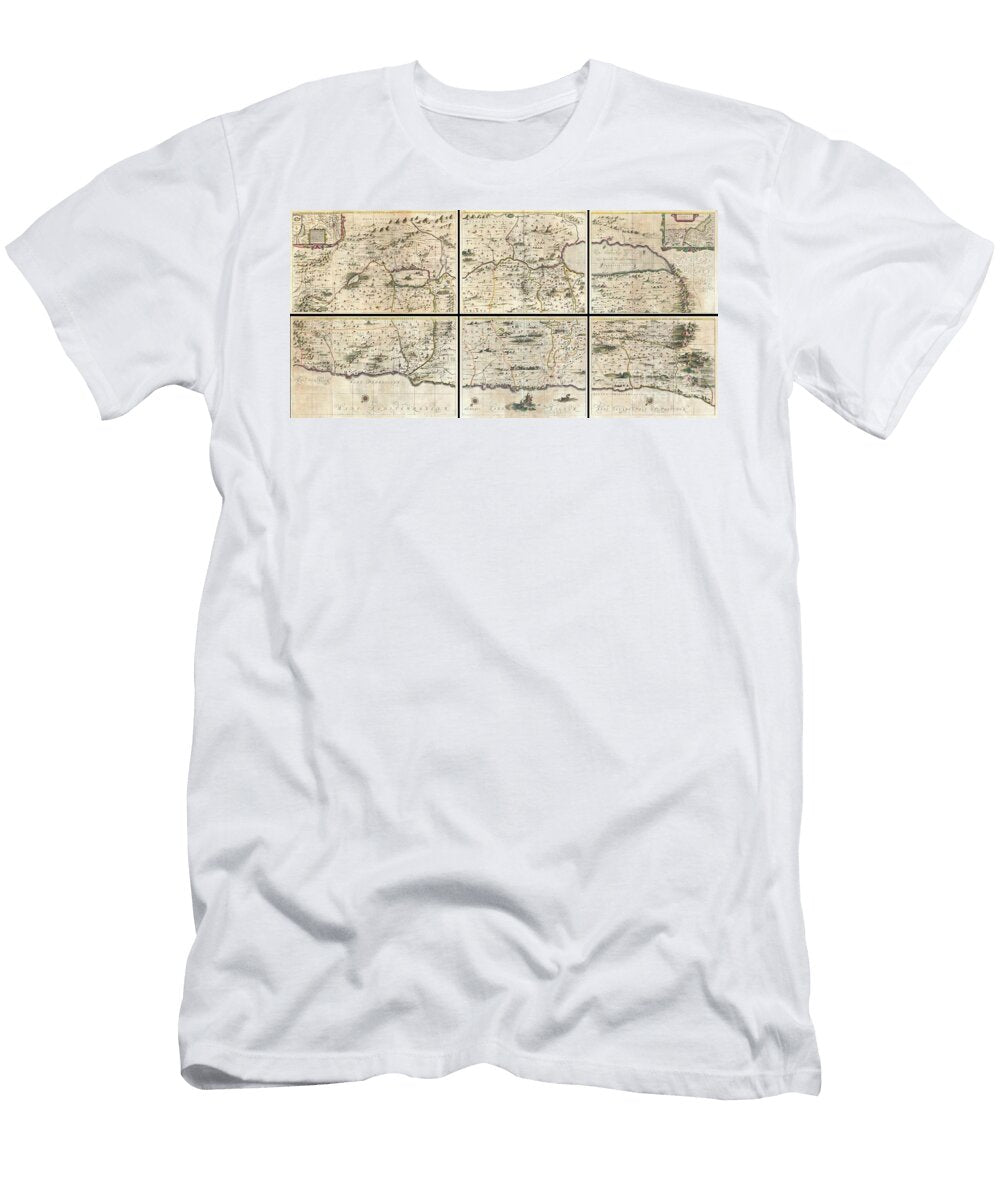 1662 Jansson and Hornius Map of the Holy Land Israel and Palestine Paul Fearn T-Shirt