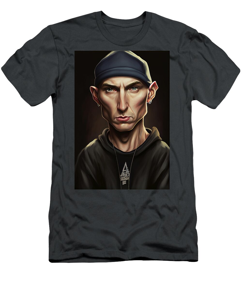 18 Eminem Caricature Stephen Smith Galleries T-Shirt