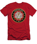 18th Degree Knight Rose Croix Jewel on Red Leather Serge Averbukh T-Shirt