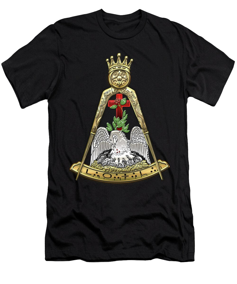 18th Degree Mason Knight Rose Croix Masonic Jewel Serge Averbukh T-Shirt