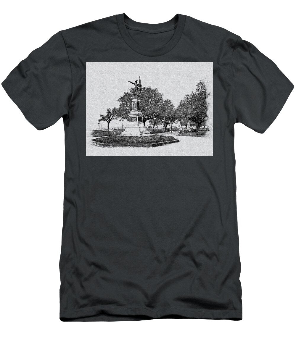 1900 Charleston Sergeant Jasper Monument White Point Garden Bob Smerecki T-Shirt