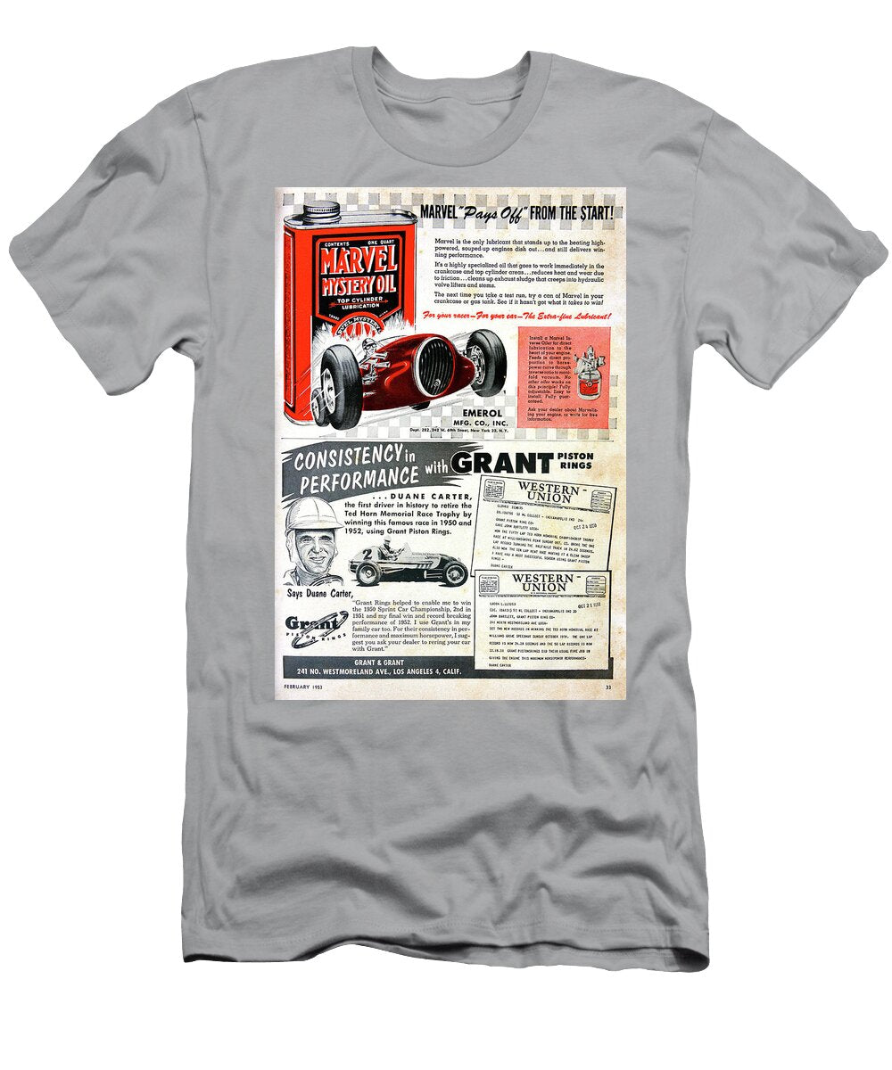 1953 Marvel Mystery Oil Add David Lee Thompson T-Shirt