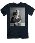 1960s Teenage Girl Holding School Books Standing in Front of Blackboard Looking At Camera Panoramic Images T-Shirt