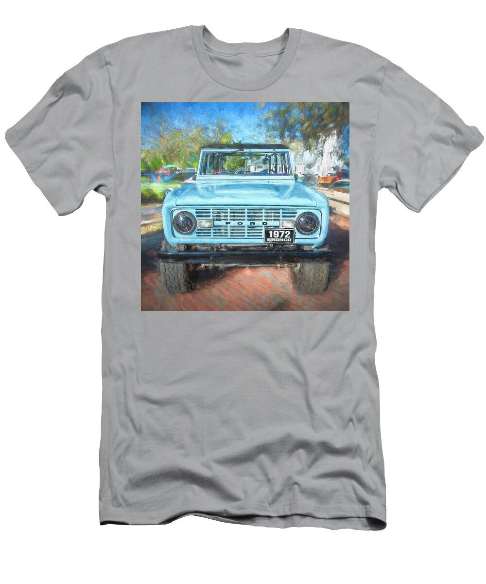 1972 Wind Blue Ford Bronco X102 Rich Franco T-Shirt