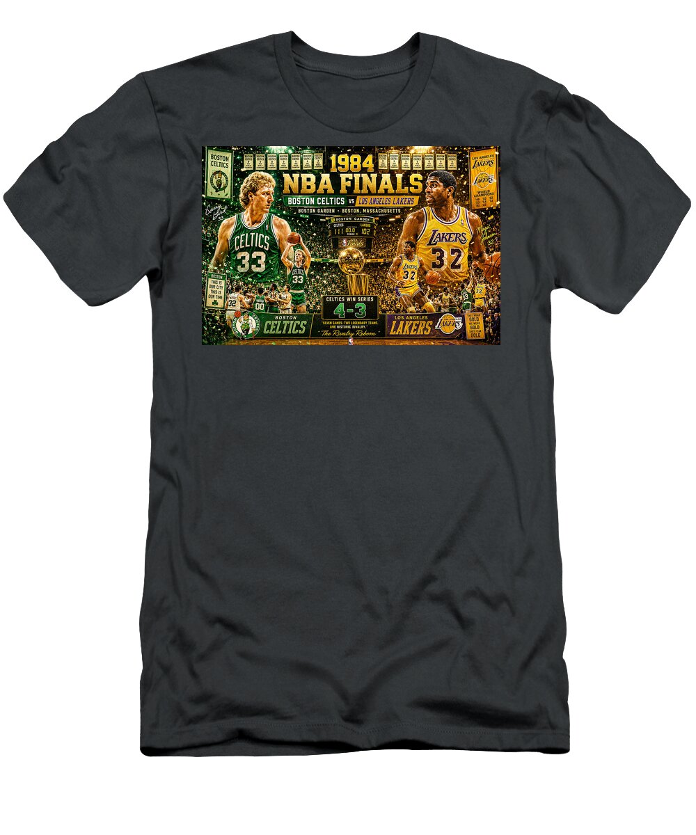 1984 NBA Finals Showdown Kevin Walker and Pixel Reverie T-Shirt