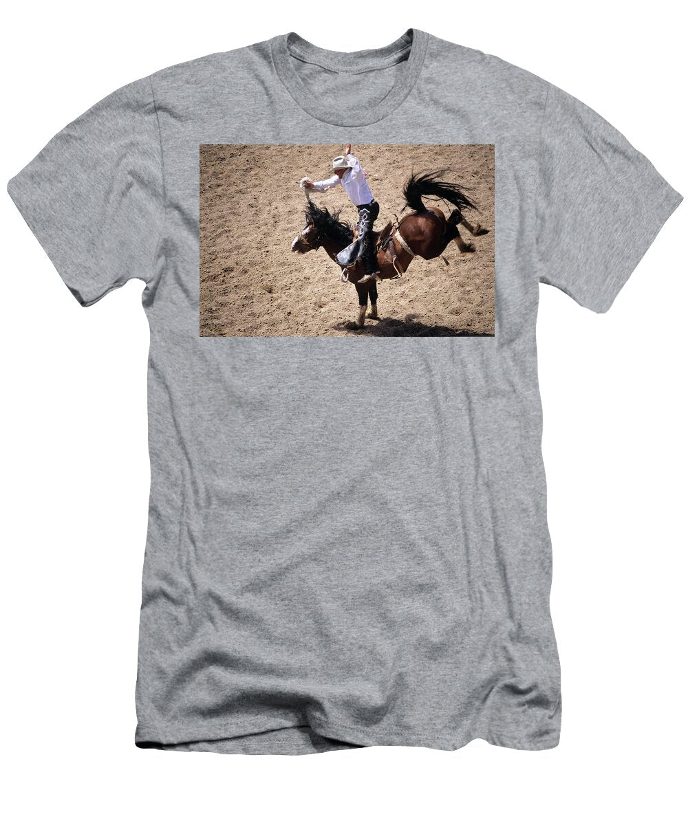 1990s Cowboy Riding Saddle Bronco Animal Images T-Shirt