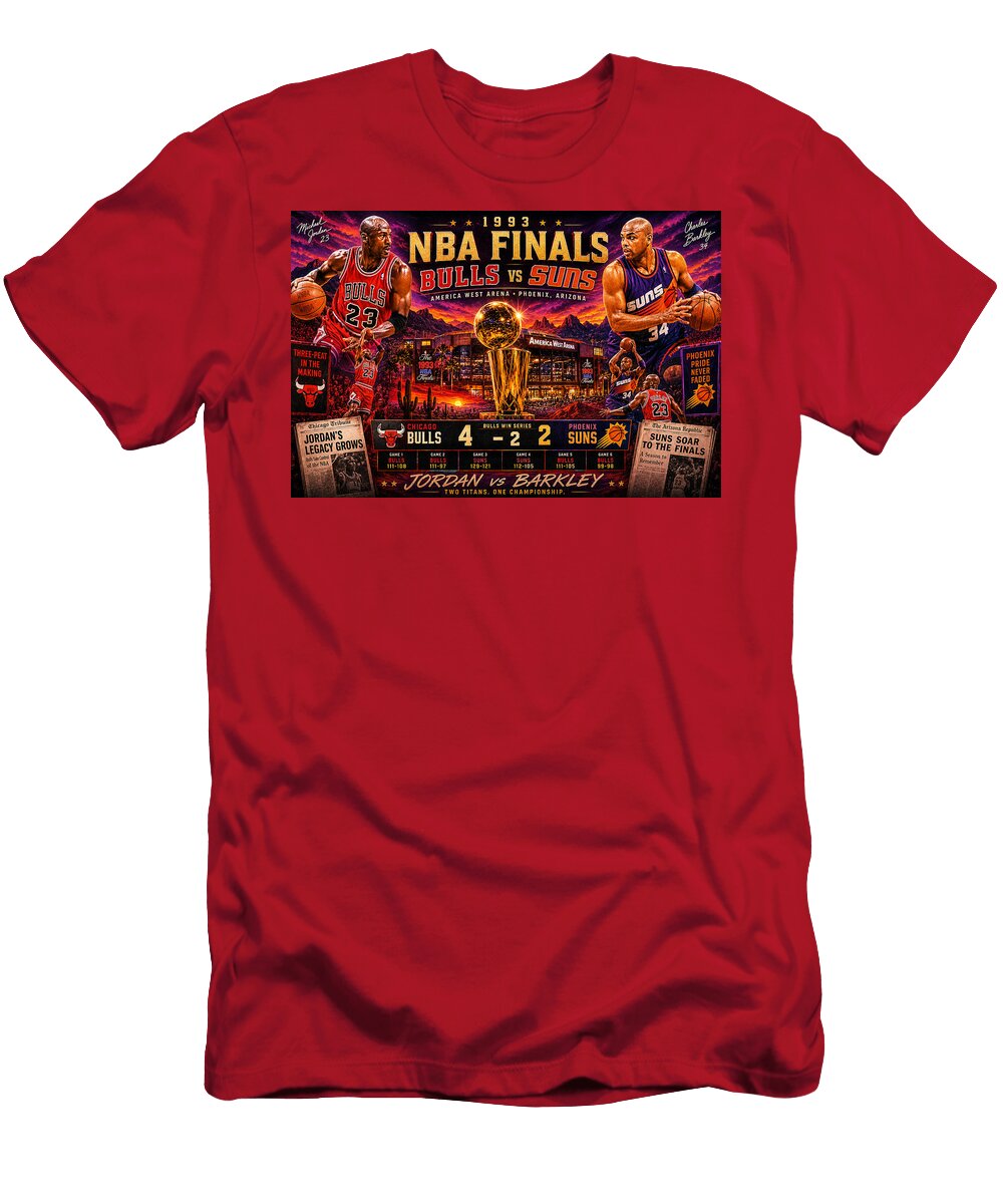 1993 NBA Finals Duel Kevin Walker and Pixel Reverie T-Shirt