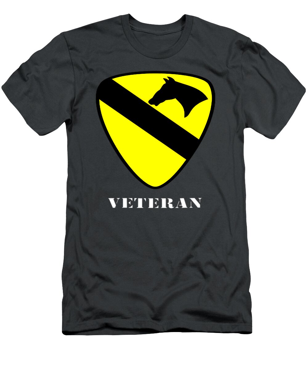 1st Cavalry 1st Cav Veteran Black 1 5x Rhion Ella T-Shirt