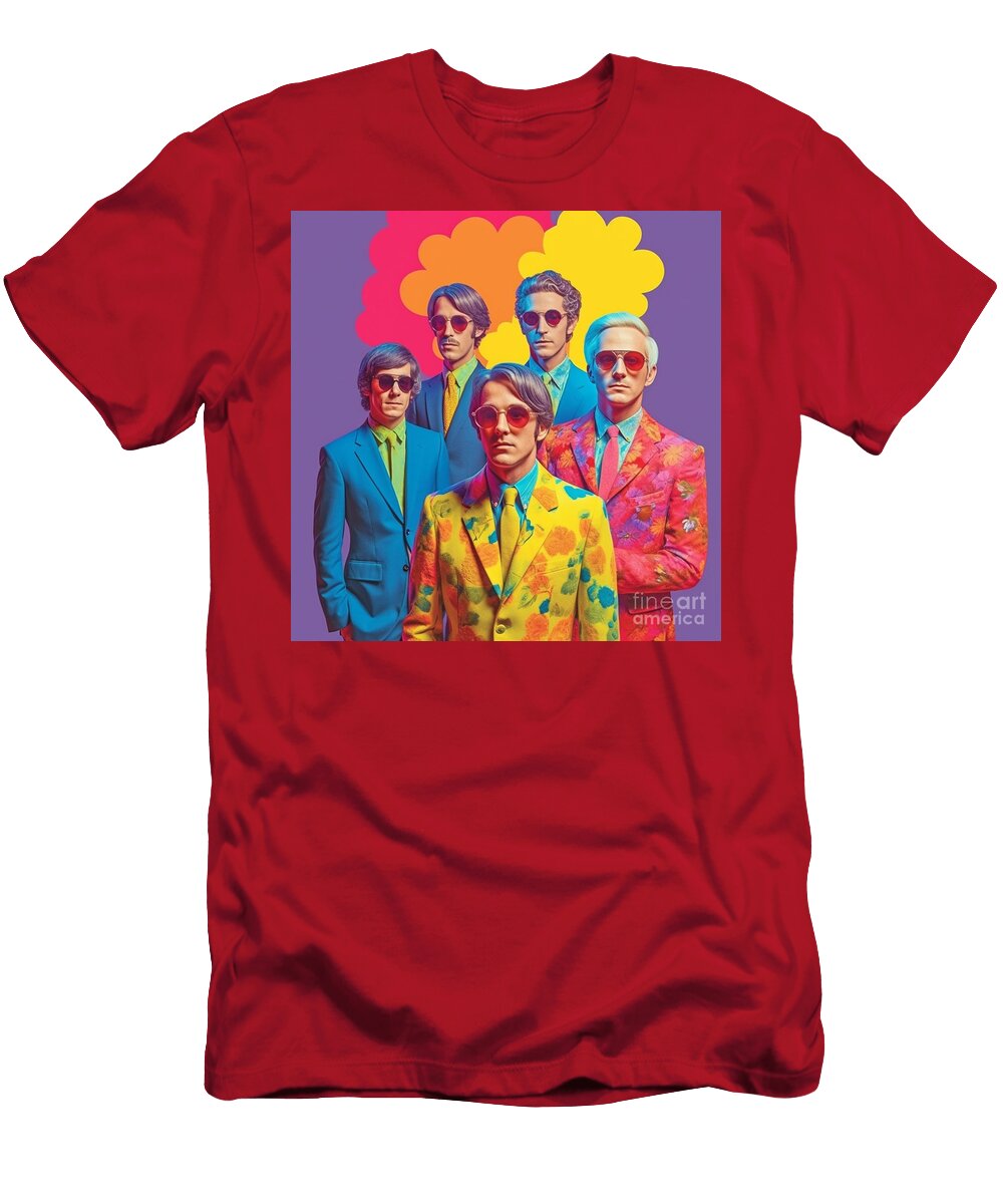 2 a Album Cover of Neat Young Beatles in a Silly By Asar Studios Celestial Images T-Shirt