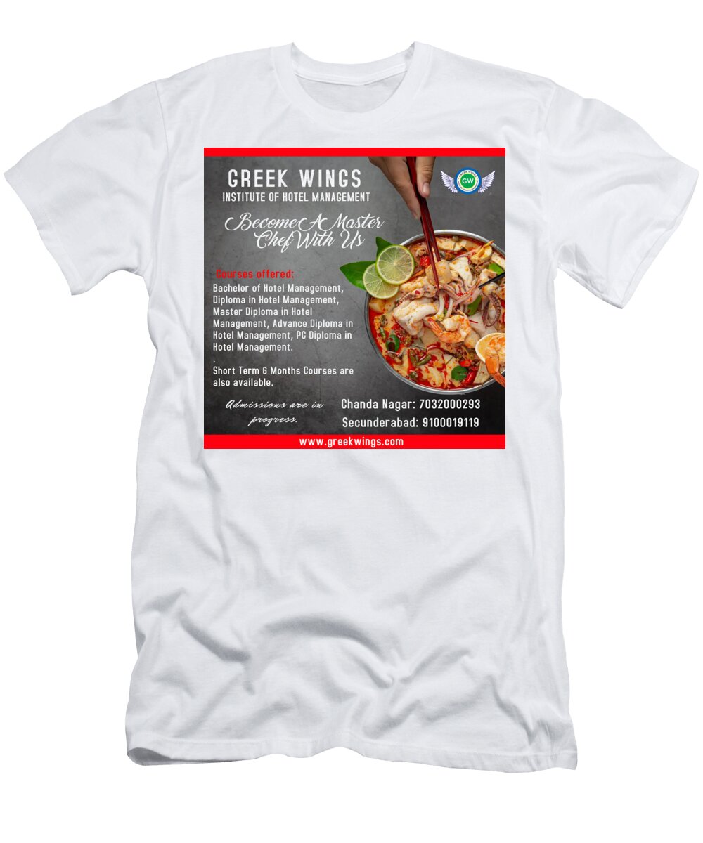 2 Come and Join US to Be the Best in the Hotel Management Field Greek Wings T-Shirt